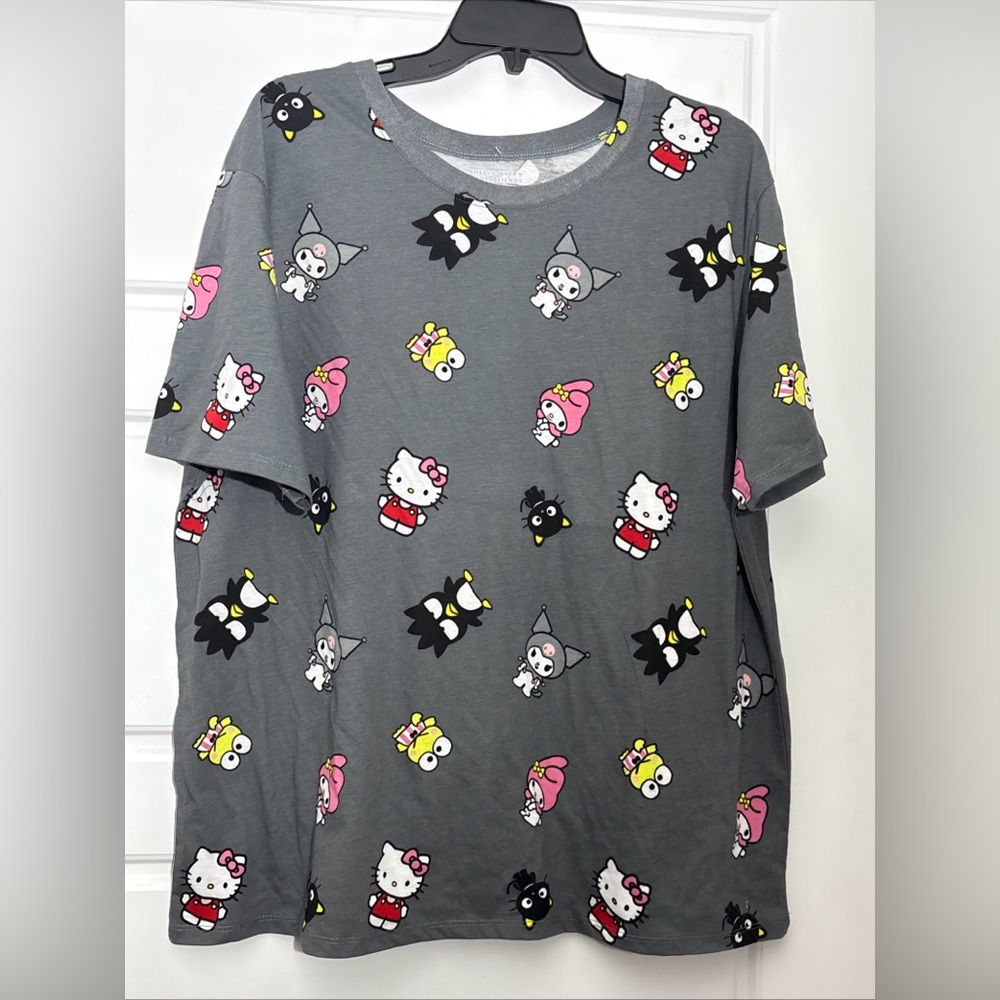 Sanrio HELLO KITTY & Friends Knit Tee T-Shirt Top Graphic 2X Plus Size NEW